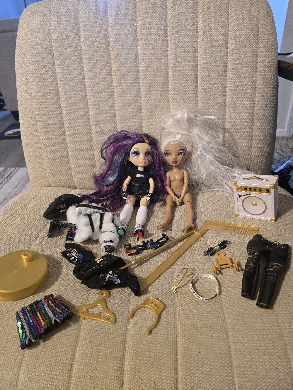 Lot of 2 Rainbow High Fashion Dolls With Accessories